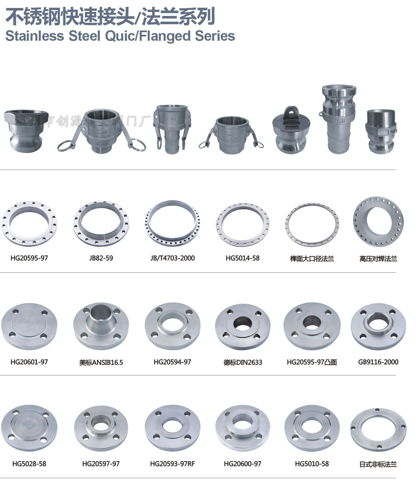 Stainless Steel Quic/Flanged Series